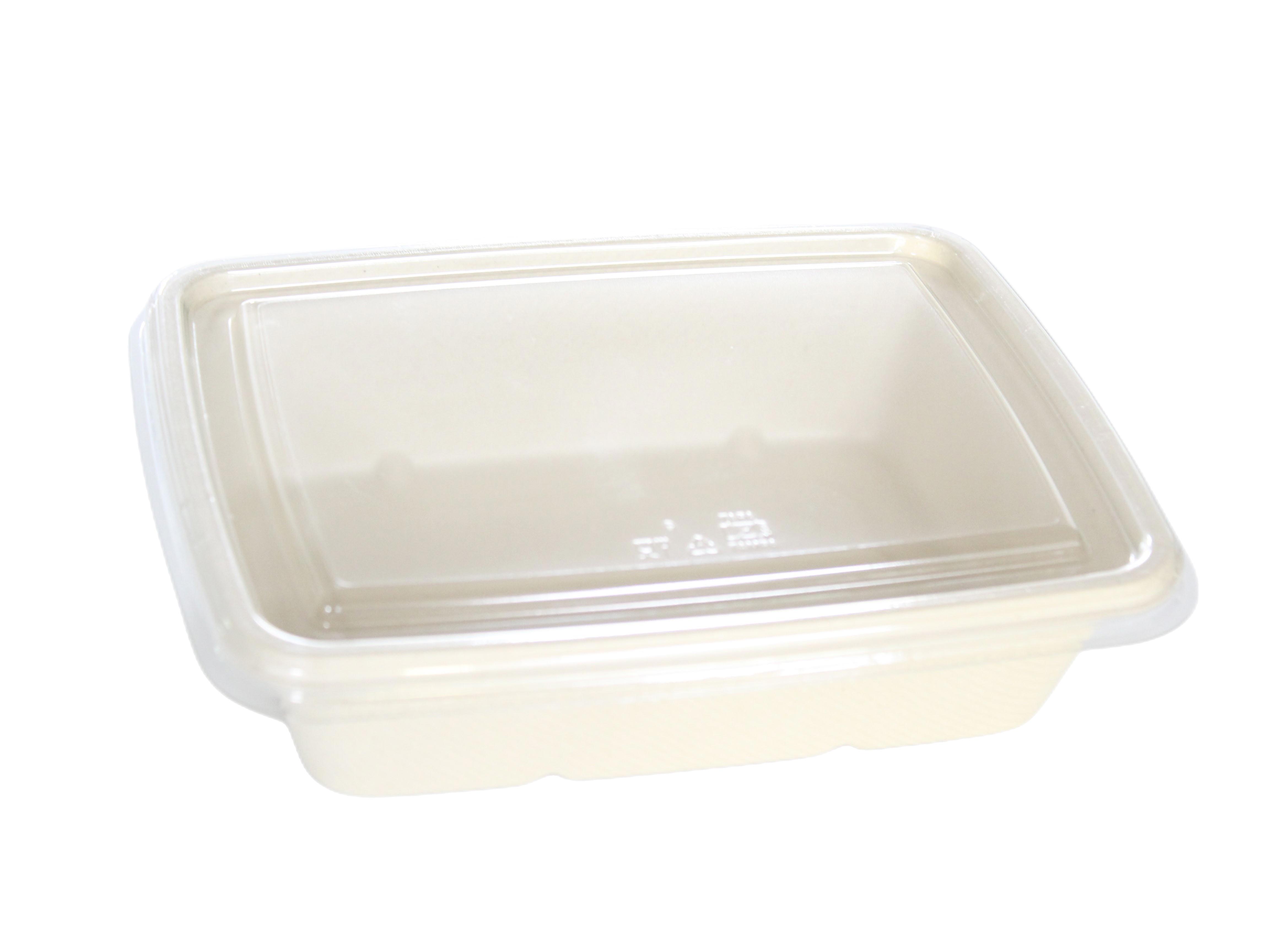 Sugarcane bowl  with PET lid (L)